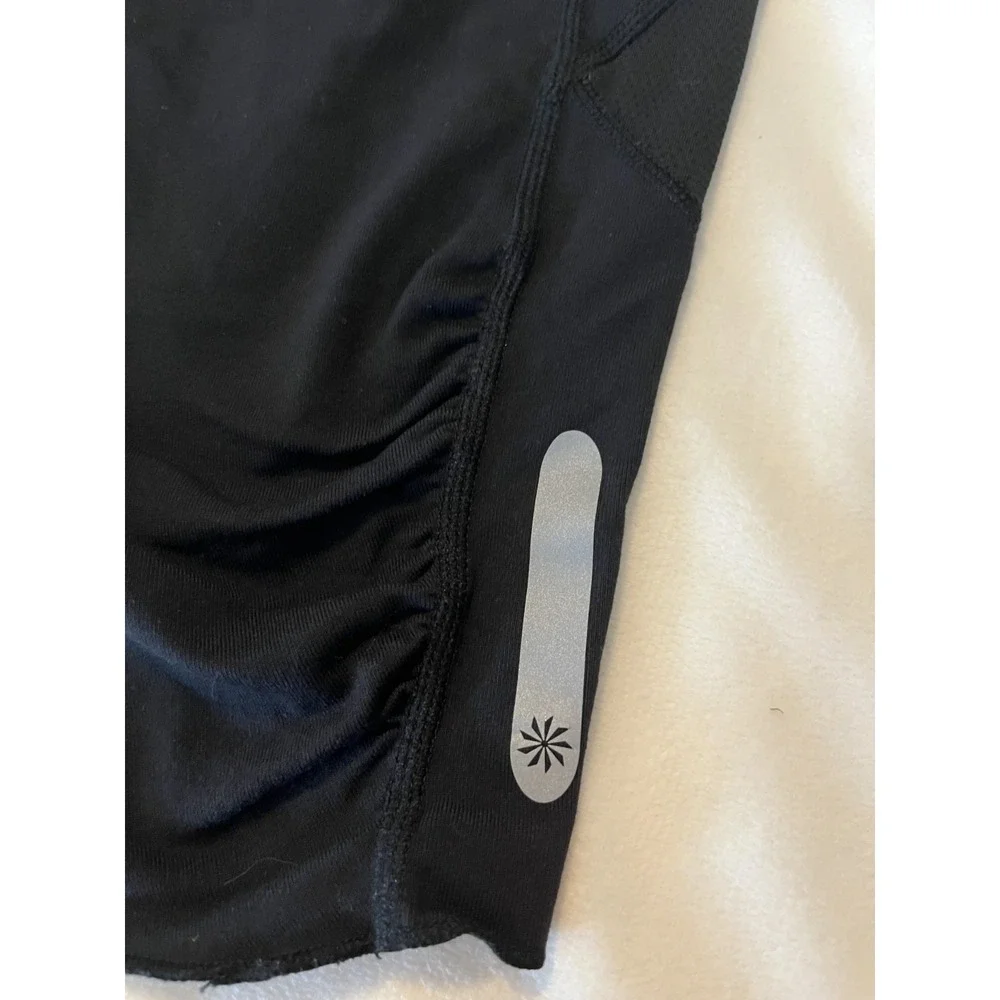 Athleta Elation‎ 2 In 1 Skirt Cropped Leggings Workout Black Size Small